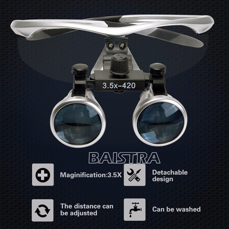 3.5X Surgical Optical Glass Dental Headband Magnicier Loupe