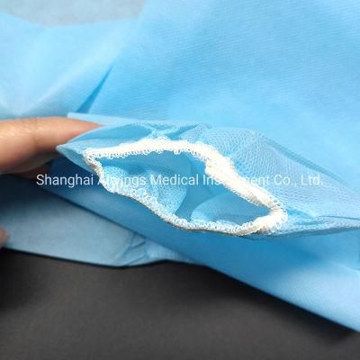 Medical Disposable Medical Grade PP Isolation Gowns Elastic Cuff with Back Tie