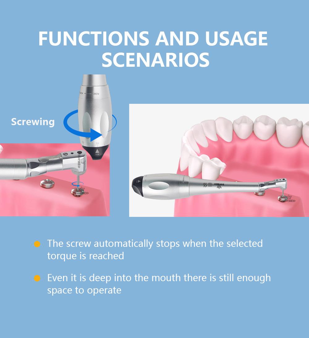 Scewdriver with Top Aluminum Material Medical Tools Torques Implant Wrench