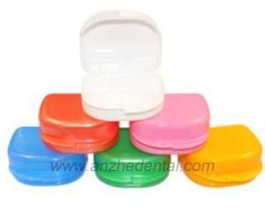 Colorful Plastic Orthodontic Dental Retainer Case / Retainer Box / Denture Box