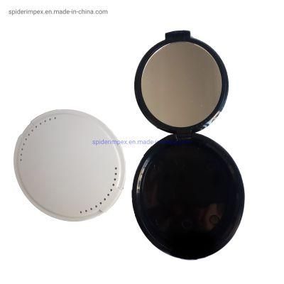 Compact White or Black Dental Oorthodontic Retainer Box with Mirror