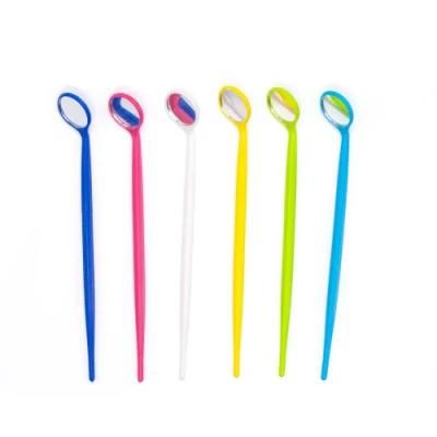 Plastic Handles Disposable Mouth Mirror in Different Colors
