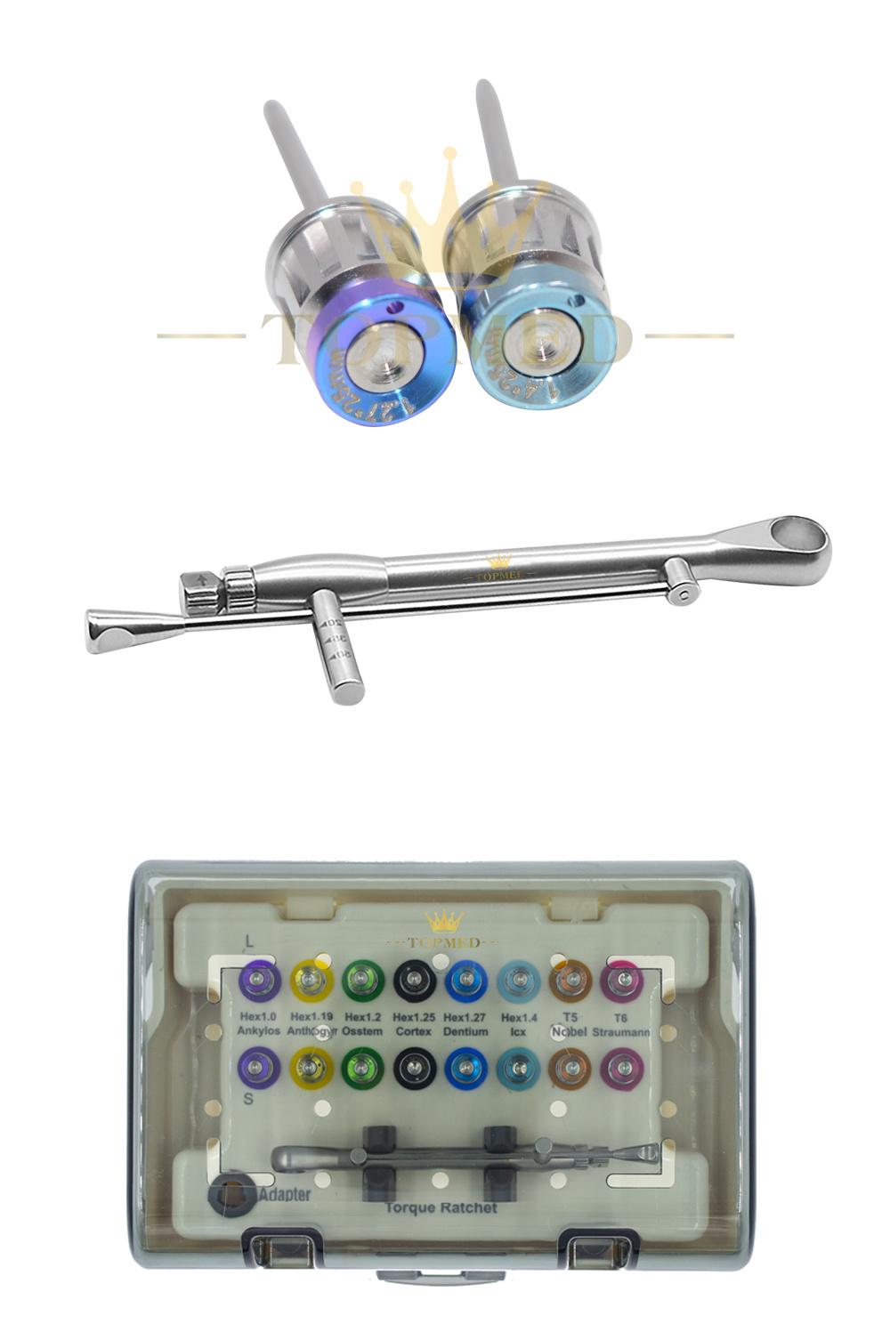 Dental Implant Universal Torque Wrench Ratchet Kit and Screw Drivers Prosthetic Kit