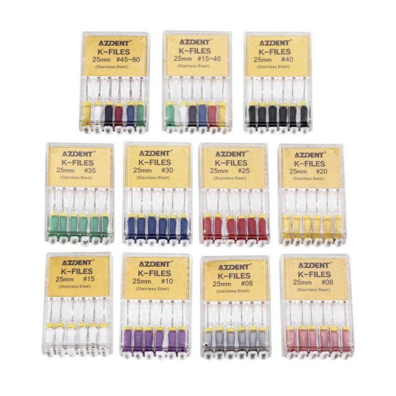 High Quality Endo Engine Use 25mm Nic Niti Dental K-Files with Ce