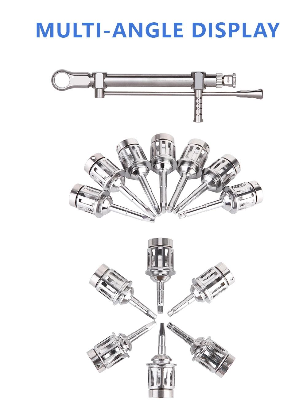 Dental Implant Universal Repair Tools Torque Wrench 12PCS Mini Screw Drivers