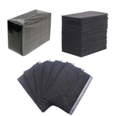 Hot Sale Dental Consumables Bib Disposable Black 3 Layers Dental Bibs with for Adults