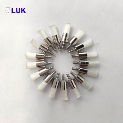 Good Quality White Nylon Snap on Disposable Flat Thread Prophy Brush (PB-310)