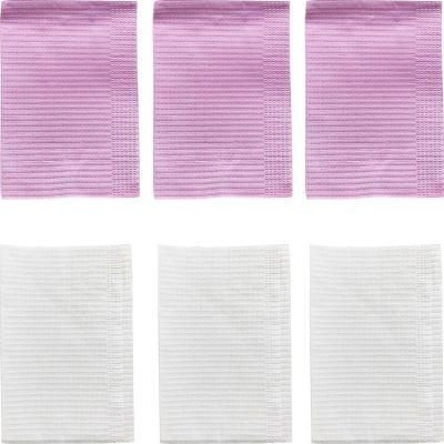 Cheap Price Waterproof Custom Disposable Apron Paper Bib Disposable Design Dentist Patient Purple Dental Paper Bibs