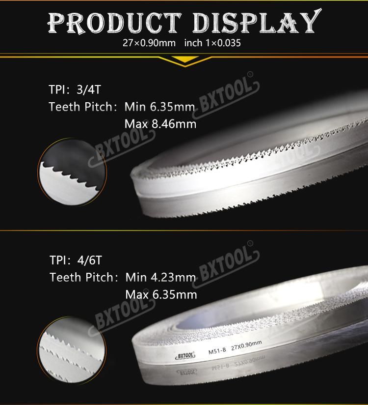 Bxtool HSS M51 Cutting Tools Band Saw Blade Band Saw Blade Welder Bandsaw for Metal in Coil