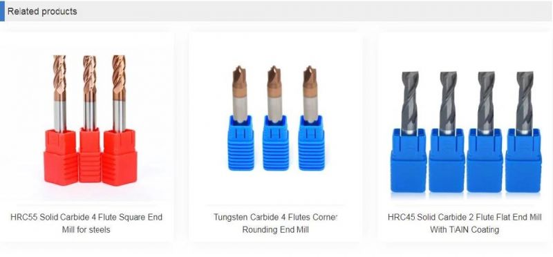 Solid Carbide End Mill 4 Flutes with Corner Radius D4*R0.5*10*D4*50