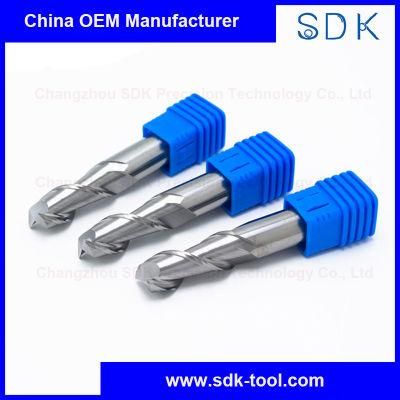 HRC55 Cheap Carbide Square Flat 2f End Mill for Aluminum on CNC Machining Center