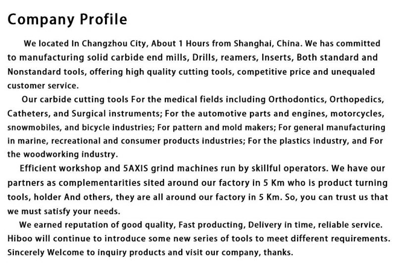 HRC55 Hard Alloy Ball Nose Carbide Cutting Tool with 4flutes