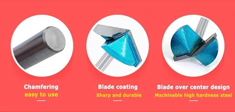 Two Flutes 3D CNC Router 60 Degree Chamfer End Mill 90 Degree Chamfering Router Bit
