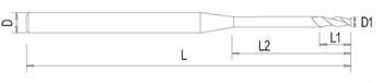 Handy Solid Carbide Long Neck End Mill CNC Milling Tool