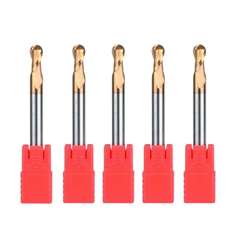 Carbide High Hardness 2/4 Flute Steel Tungsten Ball Nose End Mill