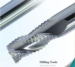 Flattened End Mills with Corrugated Edges