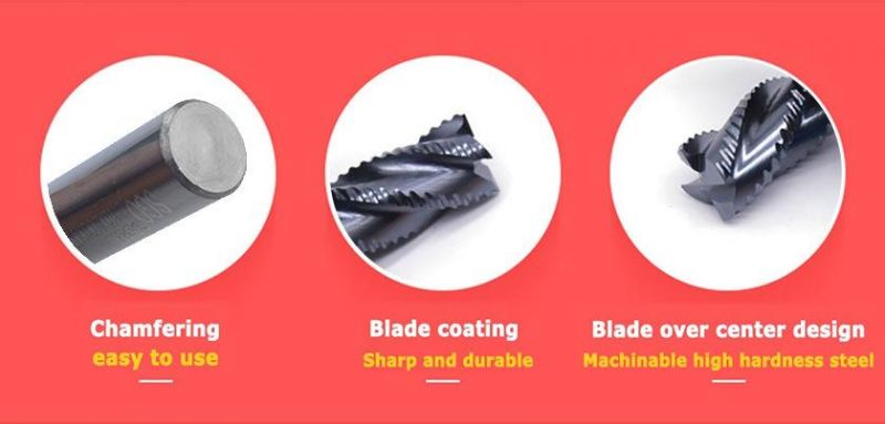 Tungsten Carbide Roughing End Mills for Steel Milling