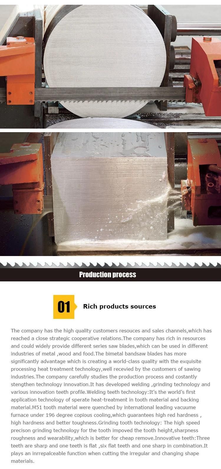 Blades for Band Saw Machines Cutting Steels