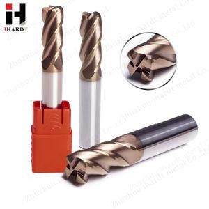 4 Flute Super Micro Grain Solid Corner Radius End Mills HRC55
