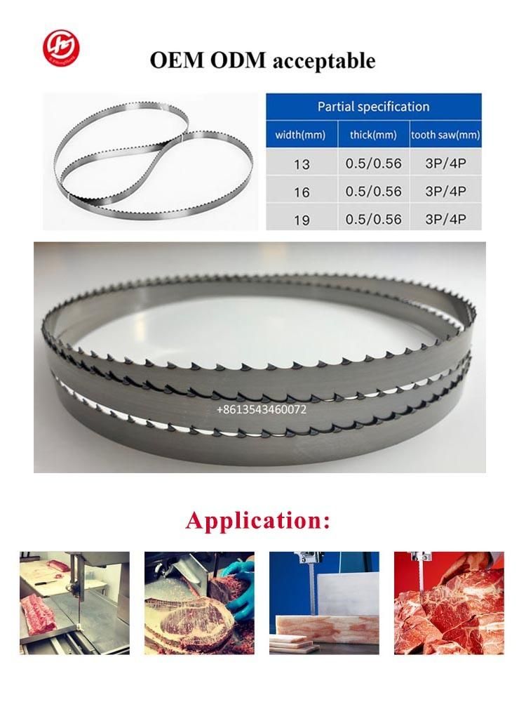 High Quality International Standards Frozen Meat Bone Food Band Saw Blade