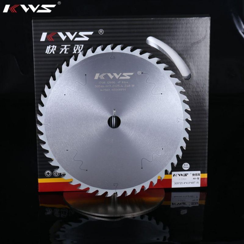 Kws Carbide Tipped Single Blade Ripping Saw Blade for Ripping on Table Rip Saw Woodworking Machinery Parts 305 mm Bore 25.4 48t