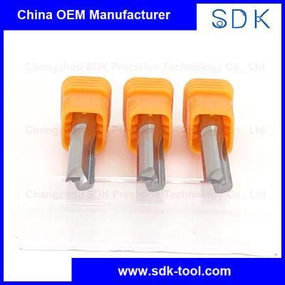 2 Flutes Straight Flute CNC Router Bits Solid Carbide End Mill for Wood Mortises Carving Engraving Tools
