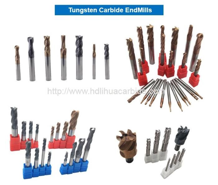 Wear Resistance Solid Tungsten Steel CNC Milling Cutter with Yellow Coating