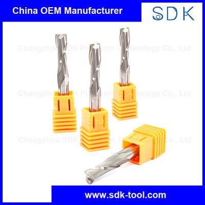 Two Flutes Upcut Spiral Bits or End Mills for MDF Woodworking Tools
