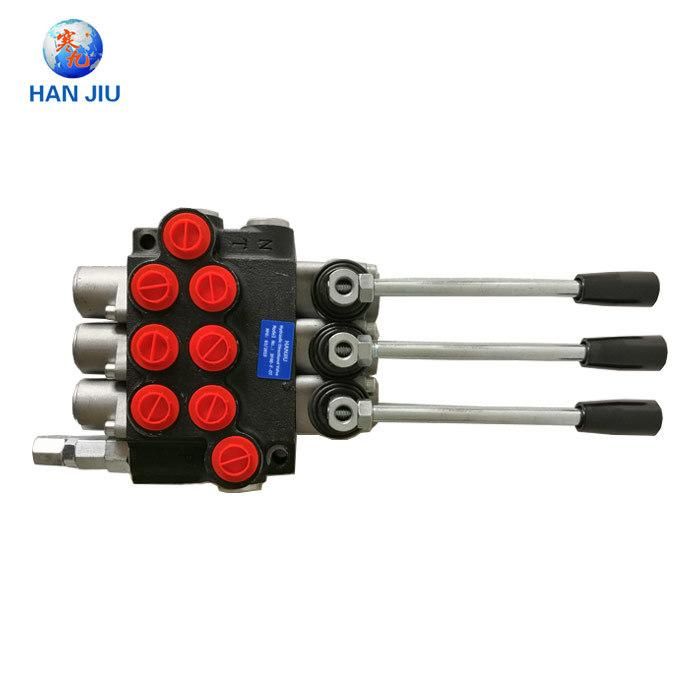Hydraulic Double Acting Lever Control Valve 3 Position Spring Return