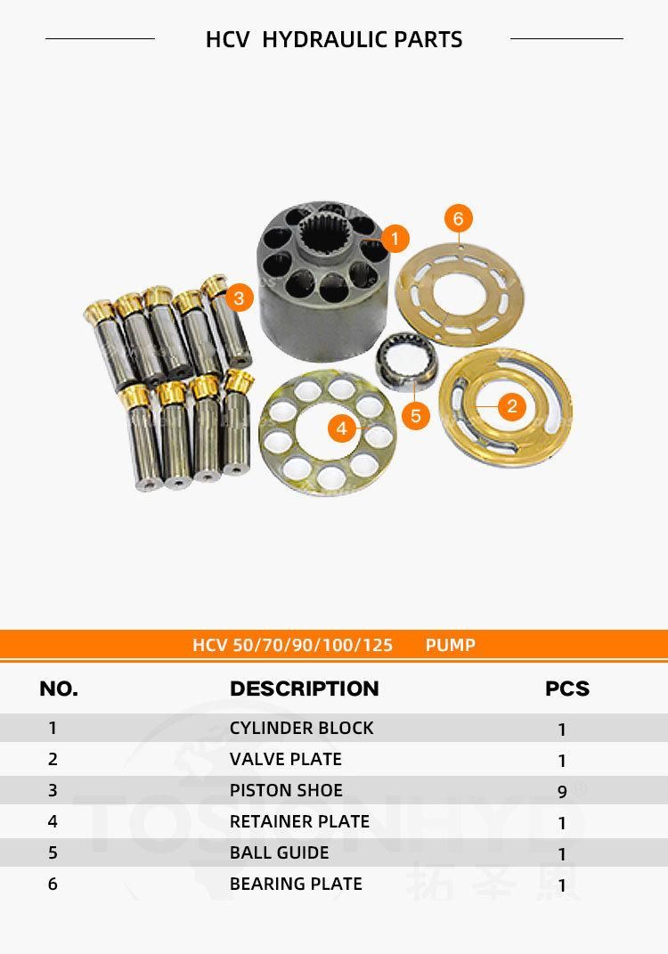 HCV 45/50/70/90/100/125 HCV45 HCV50 HCV70 HCV90 HCV100 HCV125 Hydraulic Pump Parts with Italy Sam Spare Repair Kits