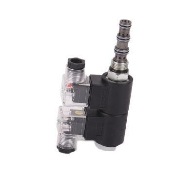 4-way, 3-position, Tandem Center, solenoid-operated directional spool cartridge valve