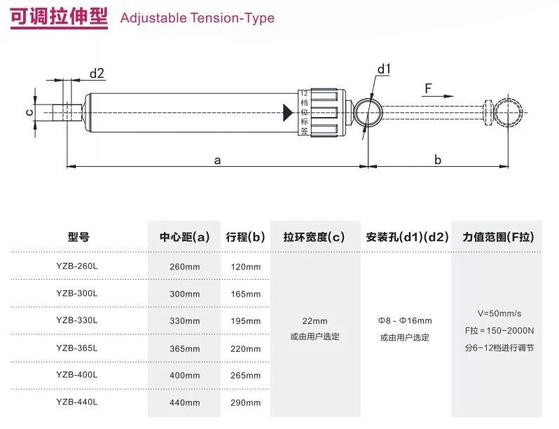 Bore Diameter 38 Adjustable Tension-Type Hydraulic Cylinder for Fitness Equipment