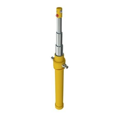 China Factory 2 3 4 Stages Dump Truck Single Acting Long Stroke Telescopic Hydraulic Cylinders