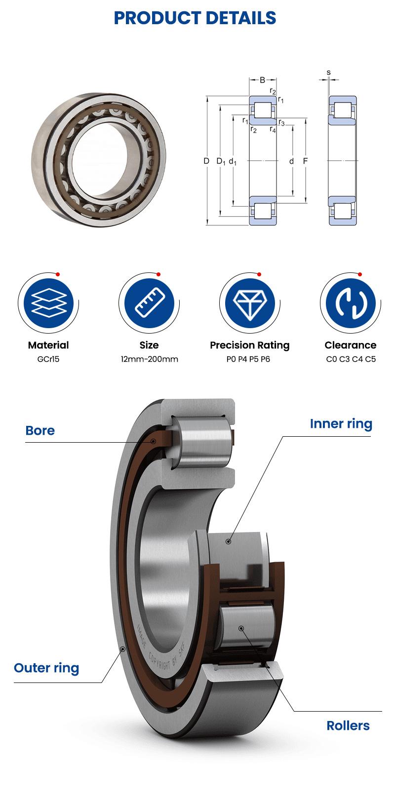 Xinhuo Bearing China Metal Bearing Own Brand 51103 Thrust Bearing Nj240em Cylindrical Roller Bearing