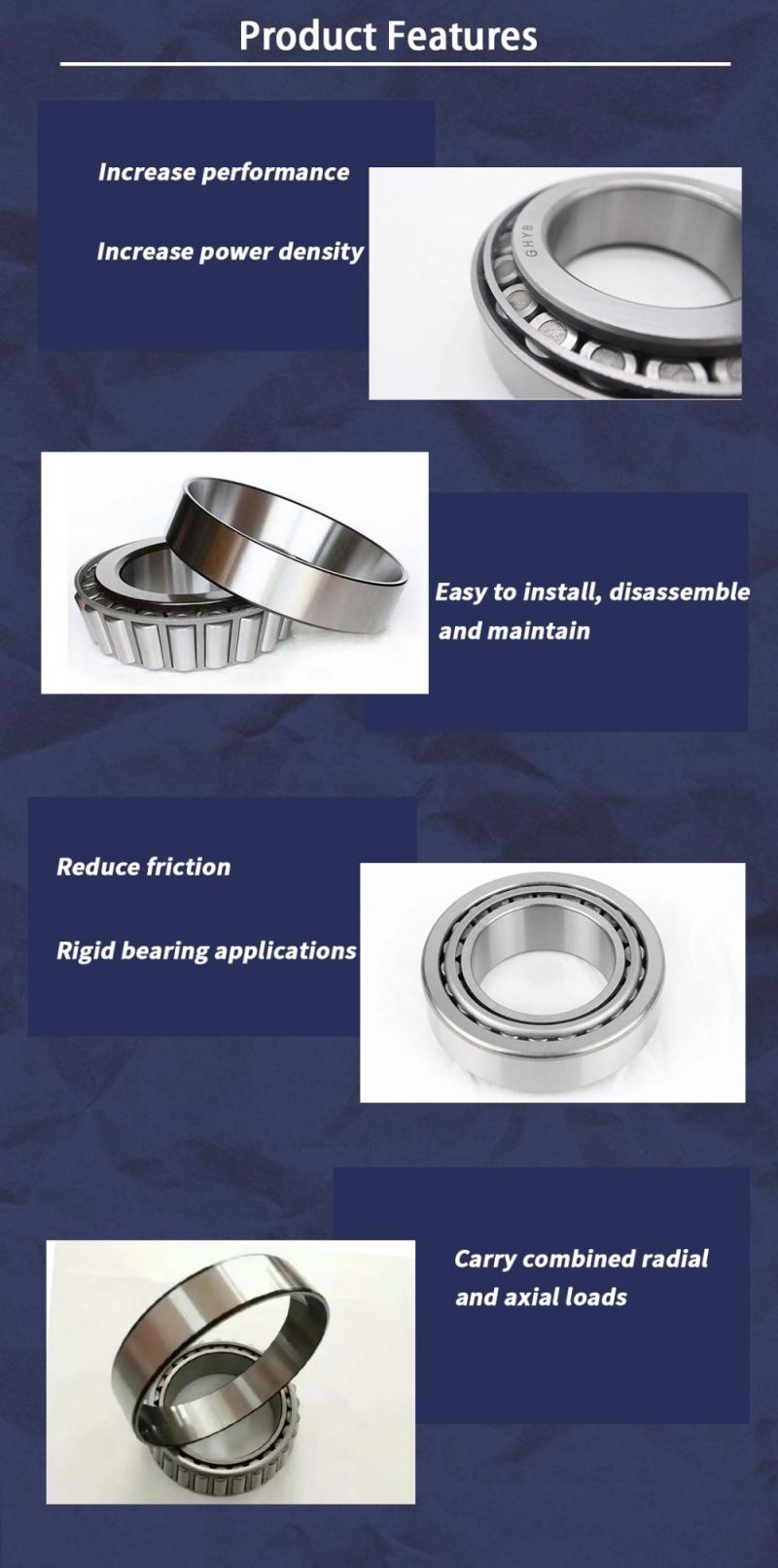 OEM Customization Low Vibration NSK/Timken/NTN Tapered Roller Bearing for Mining and Aggregate