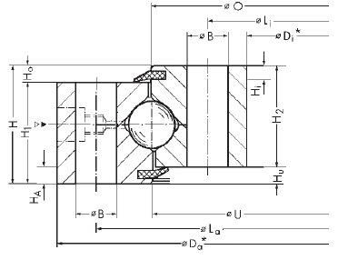 Ball Swing Bearing Without Gear Teeth Bearing 060.25.1355.500.11.1503 Slewing Ring Bearing Ungeared Bearing Turntable Bearing