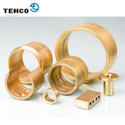 TEHCO Factory Supplier CNC Machining Casting Bronze Bushing Made of CuZn25Al5Mn4Fe3 Copper Alloy of Low Weight for Crane Machine