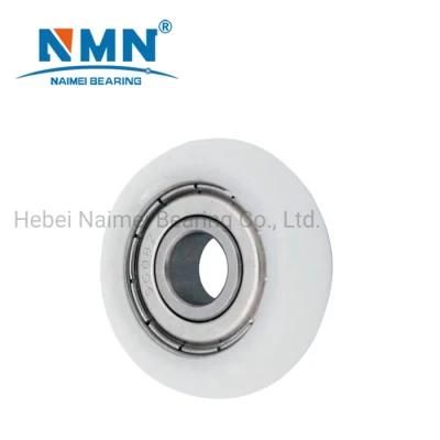 695 Zz Plastic Nylon PU POM Coated Ball Bearing Round Shape Groove Pulley Bearing