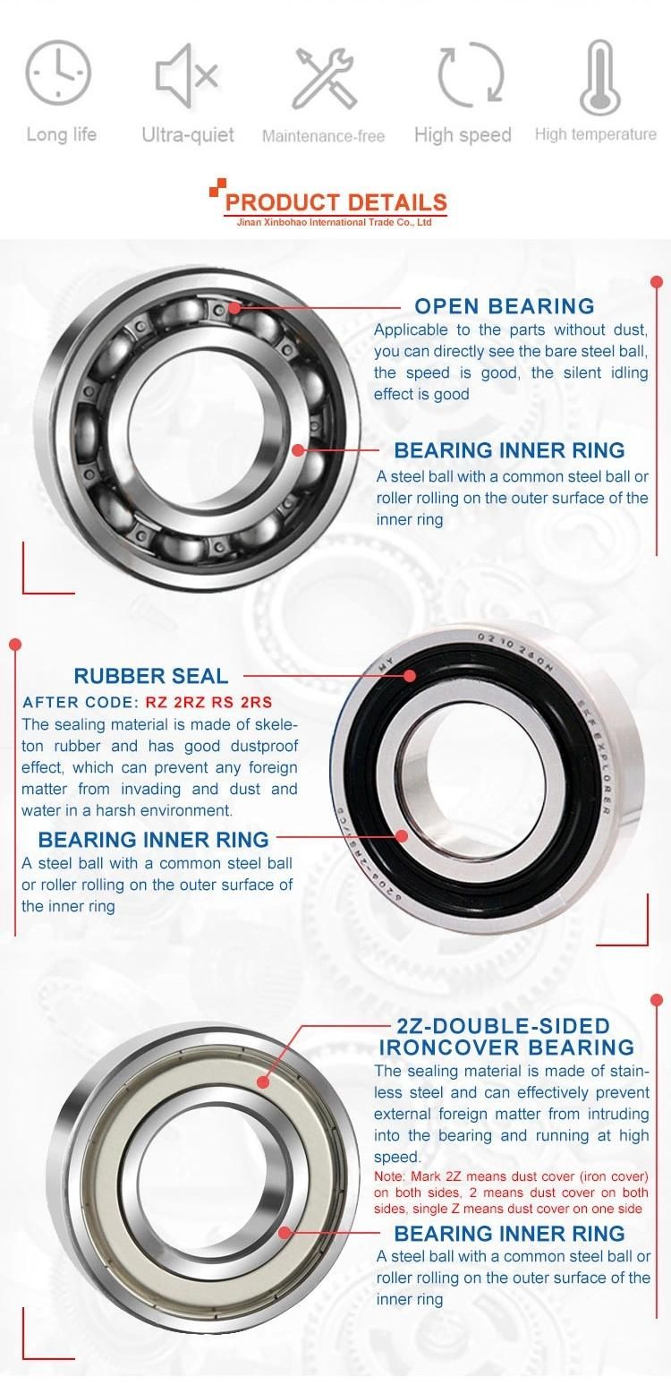 Japan NTN Brand Rubber Seal 6004 6004zz 6005 6005zz 2RS C3 Precision Deep Groove Ball Bearing