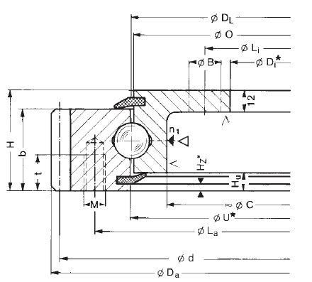 High Speed Swing Bearing 231.21.0875.013 Flanged Rotary Bearing with External Gear Bearing
