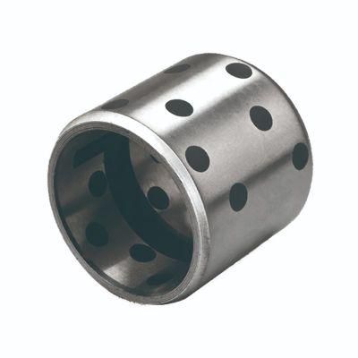 Steel Base Solid Lubricating Bearing Bushing With Graphite Lubricate Automobile Die Use Steel Graphite Bushing