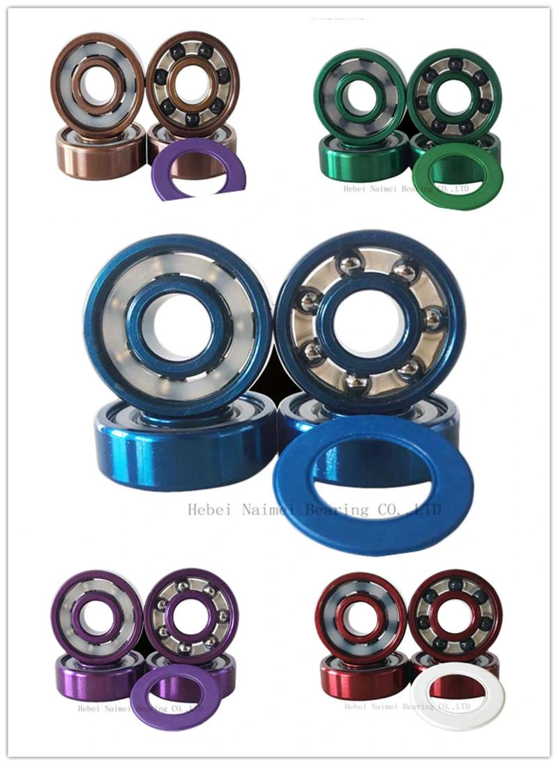 High Rotation No Noise Nylon Cage Hybrid Ceramic Ball Bearings 608 2RS Zz for Skating Shoes & Home Electric Appliance