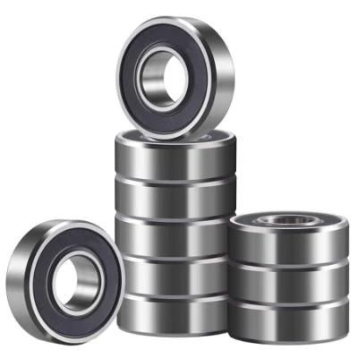 6204-2RS Double Rubber Seal Bearing 20X47X14mm, Pre-Lubricated and Stable Performance and Cost Effective, Deep Groove Ball Bearing