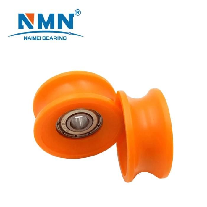 695 Zz Plastic Nylon PU POM Coated Ball Bearing Round Shape Groove Pulley Bearing