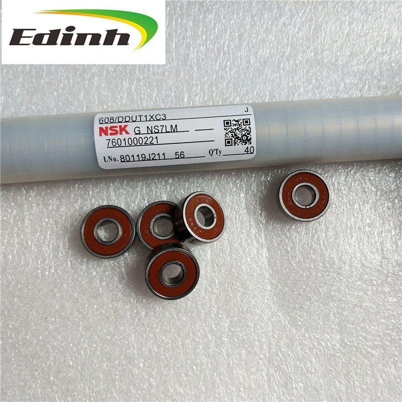 NSK 6203 DDU Red Rubber Sealed Bearing for Fan