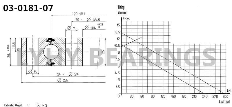 03-0181-07 Gearless Swing Bearing Slewing Ring Bearing