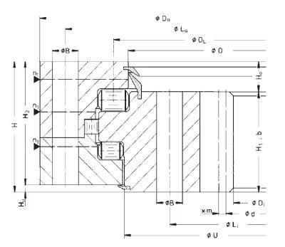 Internal Gear Triple Row Roller Slewing Ring Bearing