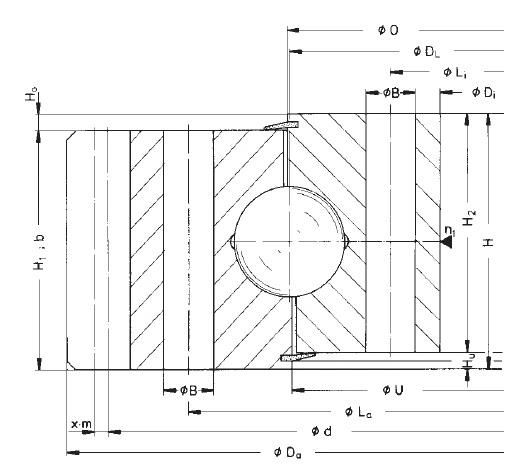 Swing Bearing Slew Ring Bearing 061.20.0710.100.11.1503 Ball Bearing External Gear Teeth Bearing Turntable Bearing