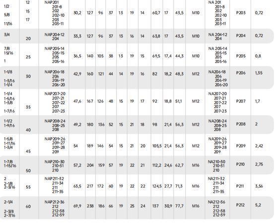 Pillow Block Bearing, Insert Bearing (PCJ 60, PCJ45) G10, Zv2, Zv3, P6, P5