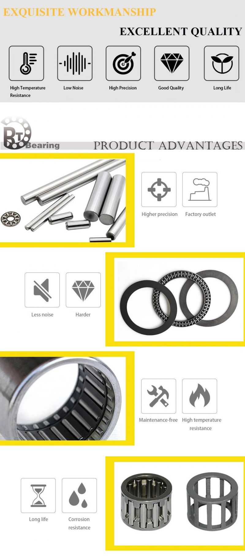 NSK Axk5070 Plane Thrust Needle Roller Bearing Motor Bearing High Quality Axk5070 Plaine Thrust Needle Roller Bearing with Two Washers 50 X 70 X 3mm for Machine